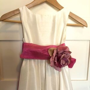 Beautiful Ivory Special Occasion Dress w/ 2 Sashes